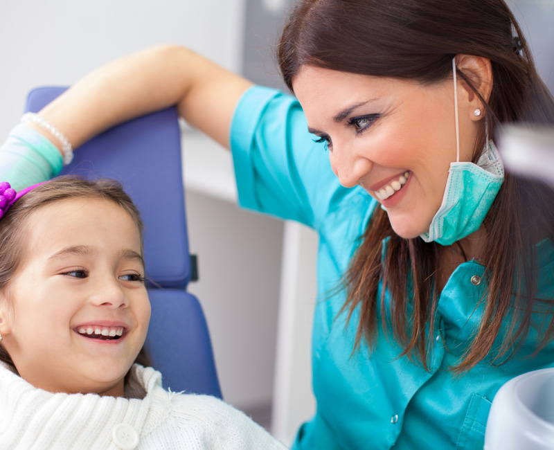 Child comfortable in the dental chair